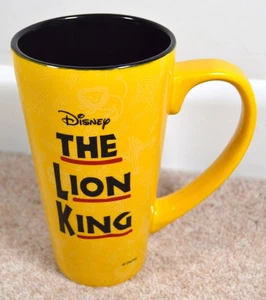 Disney Store Lion King Musical Broadway Yellow Black Tall Ceramic Drink Mug Cup - Picture 1 of 24