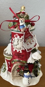 Blue Sky Clayworks "VILLAGE CHRISTMAS SHOP" T-LITE CANDLE HOLDER - NWT - Picture 1 of 9