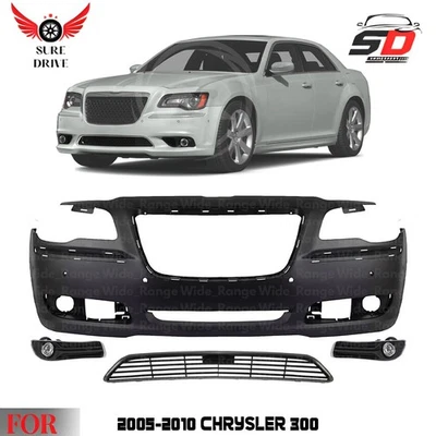 Front Bumper Cover Paintable & Fog Light Assembly For 2011-2014 Chrysler 300 Foto 1 de 4