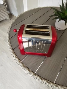 DUALIT 26281 2-SLOT LITE TOASTER 1.1KW METALLIC RED *LEVER NOT CATCHING* - Picture 1 of 3