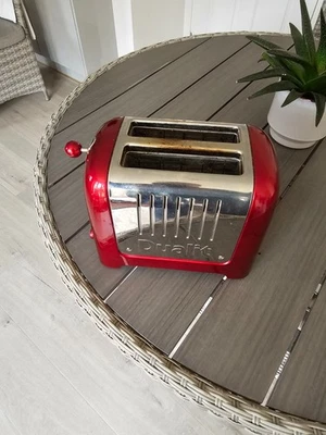 DUALIT 26281 2-SLOT LITE TOASTER 1.1KW METALLIC RED *LEVER NOT CATCHING* - Image 1 of 3