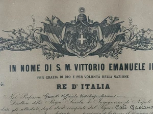 🔴 REGNO ITALIA laurea Ingegneria Vittorio Emanuele III Regno Italia 1924 - Picture 1 of 11