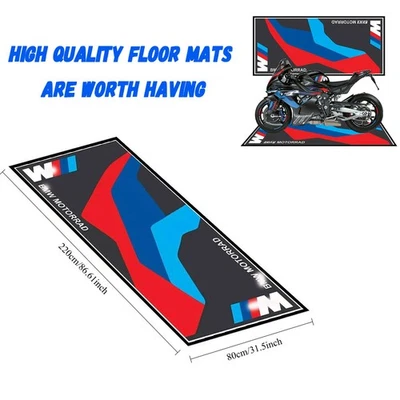 For BMW motorrad Motorcycle Workshop Showroom Garage Floor Carpet Mat 86X31'' - Изображение 1 из 4