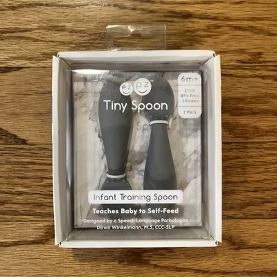 ezpz Tiny Spoons 2 ct Infant Training Spoon Silicone Dawn Winkelmann Speech Lang - Image 1 of 2