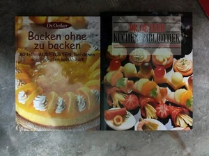 2 Kochbücher "Backen Ohne Zu Backen" & "Dr.O. Küchen-Bibliothek" - Bild 1 von 2