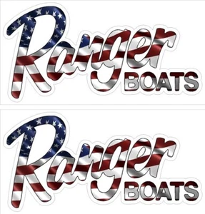 2 American Flag Ranger Graphic Decal Sticker Ranger Boats Fishing - Picture 1 of 1