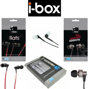 i-Box Handsfree Earphones In-Ear Earbuds Wired 3.5mm Jack Android Samsung iPhone - Picture 1 of 14