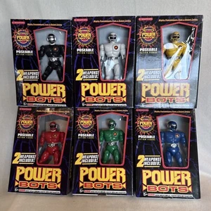 Figura de acción posable Power Bots de colección Masterbotix 1994 juego completo de 6 - Imagen 1 de 13