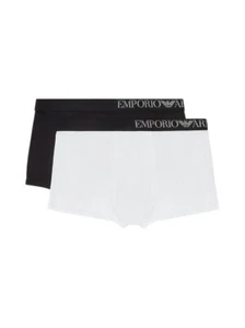 Emporio Armani Men's 2-Pack Boxershorts trunks briefs 111210 4R733 black white - Picture 1 of 4
