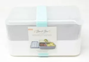 Classic All-in-One Stackable Bento Lunch Box Container Grey- Brand New - Picture 1 of 7