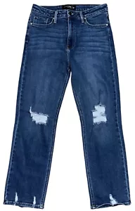 Jeans donna Just nero denim gamba dritta crop taglia 29 vita alta invecchiato - Foto 1 di 7