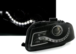 Scheinwerfer Set in Schwarz für Audi A3 8P + 8PA mit LED Tagfahrlicht Optik - Bild 1 von 6