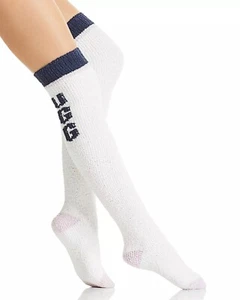 UGG Women's Cozy Over-the-Knee Fuzzy Socks Cream/Navy Blue/Lavender Size 9-11 - Picture 1 of 1