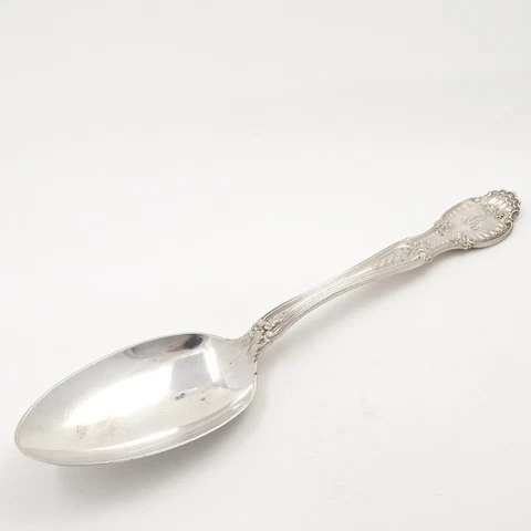 Victorian Tiffany Co Sterling Silver 1892 Richelieu Tablespoon Serving Spoon Cover