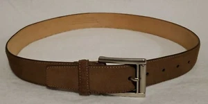 Egara Men's Size 32 Full Grain Brown Leather Dress Belt Men's Wearhouse EUC - Picture 1 of 10