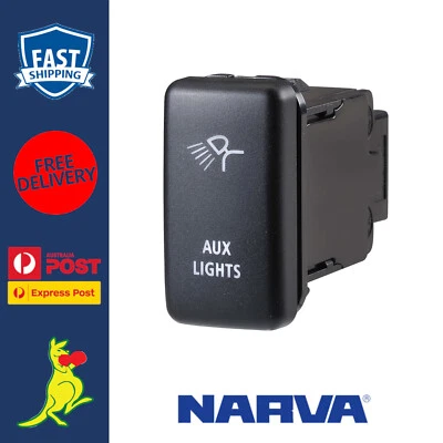 Narva AUX Light Switch Fits Toyota Landcruiser, Prado, Hilux, 79 Series — 第 1/4 张图片