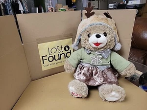 2022 Walmart Holiday Time 20" Snowflake Teddy Bear Girl w/Antler Hat - Picture 1 of 14