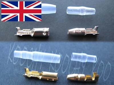 4.0mm BULLET Crimp Connector - Male / Female Set Pairs Terminals 1.0-2.5mm² - UK - Image 1 of 4