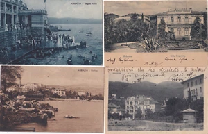 C19728-CROAZIA, 4 CARTOLINE DA ABBAZIA: BAGNO ITALIA, VILLA ANGIOLINA,SLATINA... - Picture 1 of 2