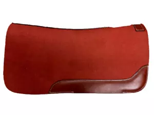 Neu! 32 Zoll x 31 Zoll rostbraun MASSIVFILZ PFERDSATTELPAD mit Verschleißleder 1 Zoll dick - Bild 1 von 1