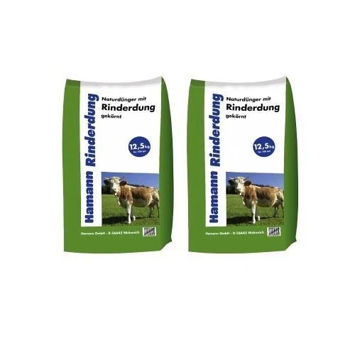 (0 /1kg) Hamann Naturdünger mit Rinderdung 25 Kg (2 X 12 5 Kg)