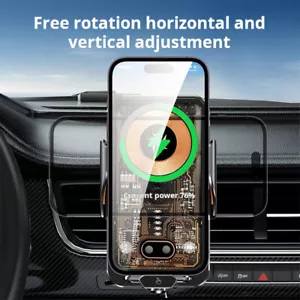 66W Car Navigation Frame Sensing Wireless Fast Charging Air Outlet Phone Holder - Picture 1 of 12