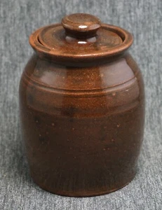 Bob Hughes Keramik - Conestoga, PA - Redware DECKELTOPF - 6 1/4 Zoll - Bild 1 von 6
