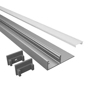 Led Alu Profil 2 m TB4 Set Strip / Streifen 14 mm breit | Abdeckung mattiert - Bild 1 von 4