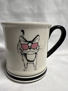 Taza gato, gato diva, gafas de sol rosa. Taza Cat Lovers de Clay Art - Imagen 1 de 9
