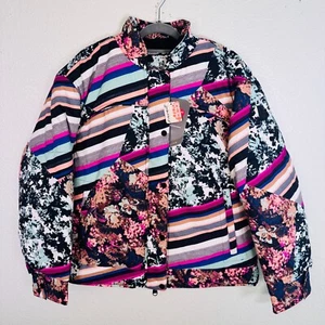 Free People Bunny Slopes Puffer Coat Jacke Damen Large Ski Diamond Combo NEU - Bild 1 von 10
