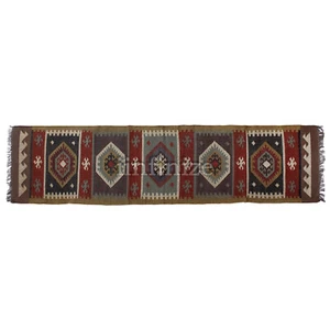 Flatweave Reversible Tribal Kilim Kelim Runner Rug Handwoven Wool Carpet 2.5x10 - Picture 1 of 3