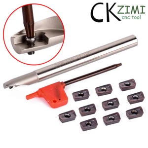 BAP300R C10-10-120 Indexable End Mill 14mm Milling Cutter Holder+10Pcs APMT1135 - Foto 1 di 10