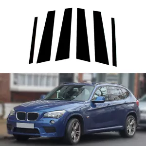 6Pcs Set Window Pillar Posts Sticker Trim Covers Fit For BMW X1 E84 2010-2015 - Bild 1 von 9