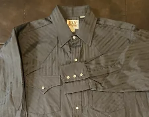 Camisa Vaquera Occidental A Presión Perla Negra De Colección ELY CATTLEMAN Para Hombres Mediana Azteca - Imagen 1 de 8