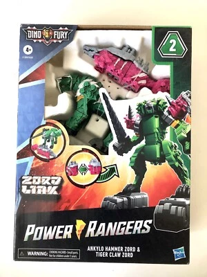 Figuras Power Rangers Dino Fury #2 ANKYLO HAMMER ZORD & TIGER CLAW ZORD 2021 Foto 1 de 4