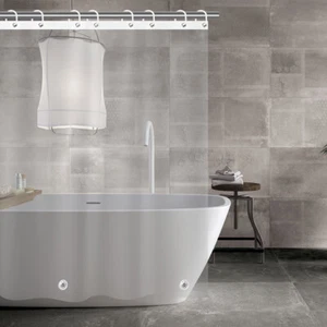HEAVY DUTY MILDEW FREE VINYL WATERPROOF SHOWER CURTAIN LINER WITH MAGNETS NEW - Picture 1 of 43