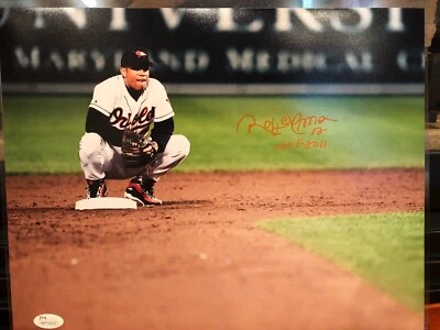 ROBERTO ALOMAR HOF 2011 Signed Autographed 11x14 Photo Baltimore Orioles JSA - Image 1 of 3