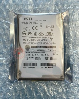 HUC109090CSS600 900GB 10K 2.5" 6Gb/s 64M SAS HDD Hard Drive - Bild 1 von 4