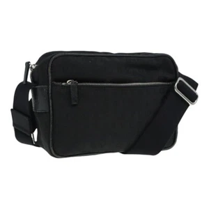 BVLGARI Shoulder Bag Canvas Black Silver Auth ep5307 - Picture 1 of 23