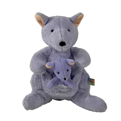 Carter's 2001 Yoko Ono John Lennon Rattle Purple Kangaroo Plush 8"  Toy - Image 1 of 4