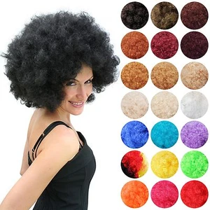 Afro-Perücke 70er 80er Jahre Motto Party Disco Afroperücke Herren Damen Unisex - Bild 1 von 24
