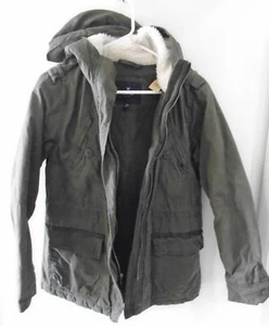 American Eagle Women's Field Coat Light Jacket Cinch Waist Army Green Size XS - Picture 1 of 11