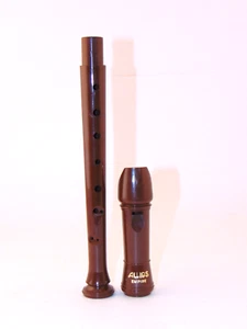 Vintage AULOS EMPIRE Recorder Flute Brown & Tan Plastic - Made in Japan - Picture 1 of 9