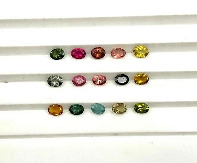 5 CT Natural Multi Tourmaline Oval Cut Loose Gemstone 32 Pcs 3*4-3.50*4.50 MM - Image 1 of 4
