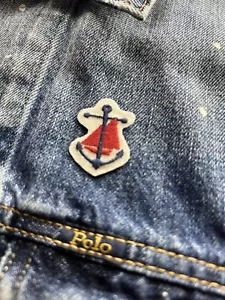 Polo Ralph Lauren Custom Sailboat & Anchor Naval Embroidered Sew On-Patch - Picture 1 of 5