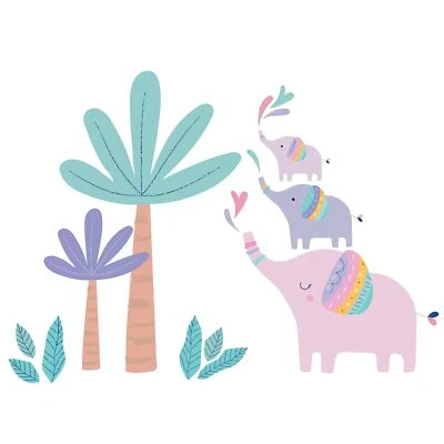 Adesivos/decalques de parede coloridos Bedtime Originals Elephant Dreams árvore - Imagem 1 de 4
