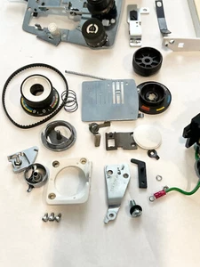 Lot of Husqvara Viking 6370 Sewing Machine Parts Bobbin Motor Tension Knobs belt - Picture 1 of 10