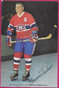 Montreal Canadiens MAURICE RICHARD Signed Promo Card 4" X 6" Grecian Formula 16 - Picture 1 of 2