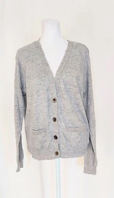 Cárdigan Decree Talla Mediana Botón Frontal Gris 100% Algodón Foto 1 de 4