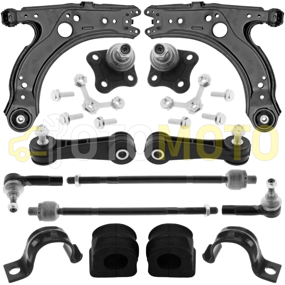 KIT TRIANGLE BRAS DE SUSPENSION AV VW GOLF IV 4 AUDI A3 8L SEAT LEON 1M 1.9 TDI - Immagine 1 di 1